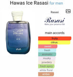 Rasasii Hawas Ice Eau De Parfum for Men • 100ml