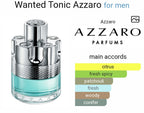 Azzaro Wanted Tonic Eau De Toilette For Men (100ml)