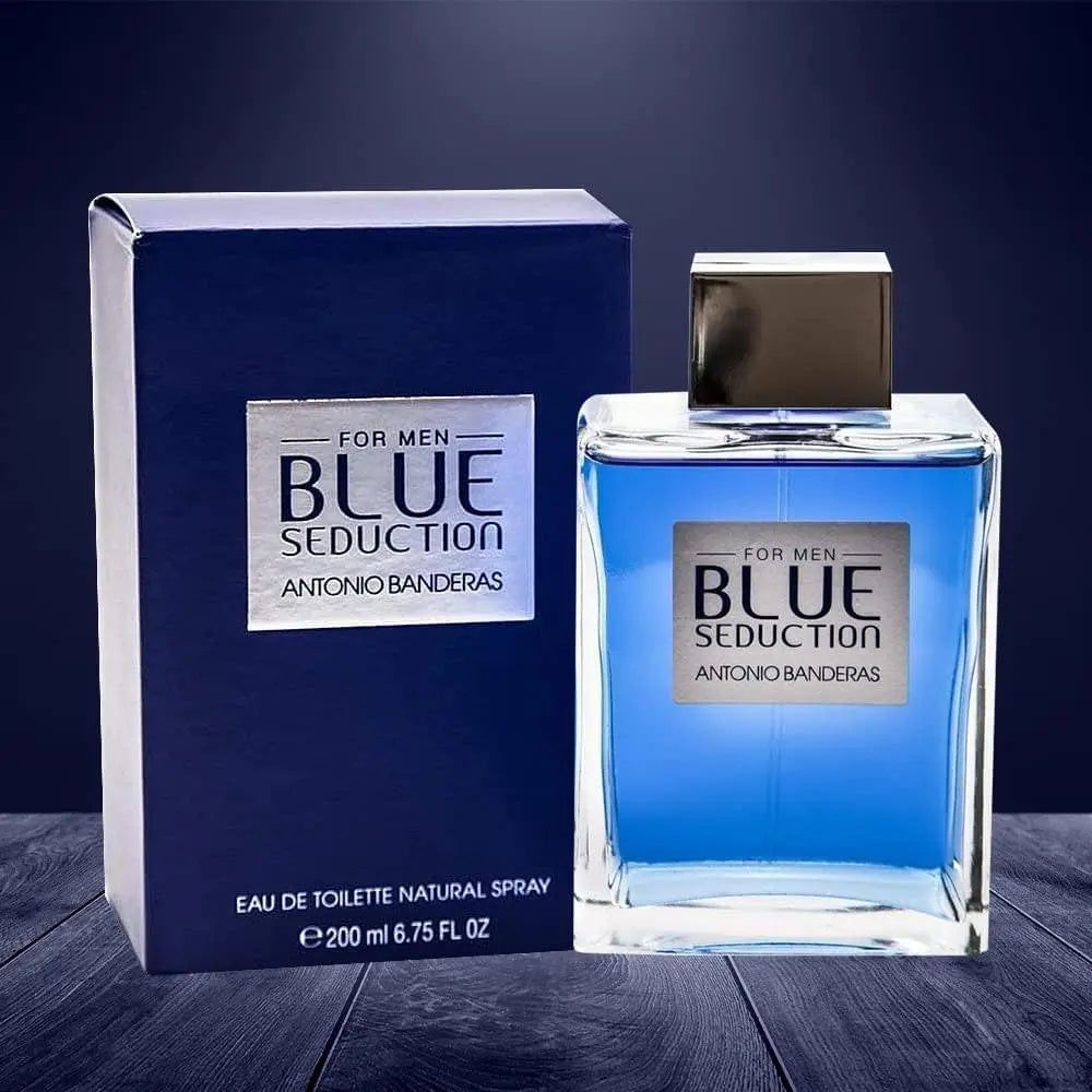 Antonio Banderas Blue Seduction EDT for Men 100ml perfume box and bottle